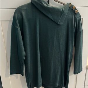 Men's Green Sweater with Button Detail